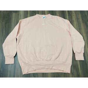 Women Nike Sportswear Oversized Crewneck center swoosh pullover sweatshirt M